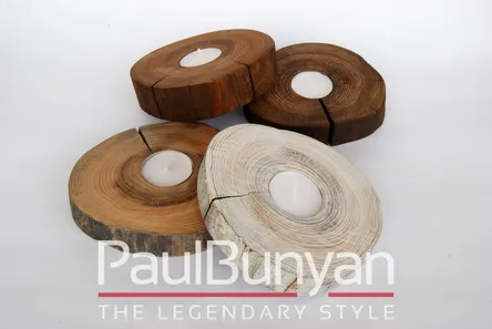 Świeczniki drewniane ze starego drewna