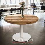 Okrągły stół drewniany ze starego drewna i metalu LAS VEGAS Stoły do restauracji i kawiarni