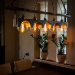 Żyrandol industrialny / loft Lampy industrialne z drewna i metalu