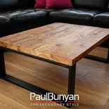 Stolik kawowy ze starego drewna i metalu BOSTON Stoliki kawowe ze starego drewna i metalu