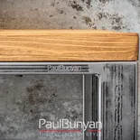 Konsola pod umywalkę ze starego drewna i metalu Szafki łazienkowe ze starego drewna