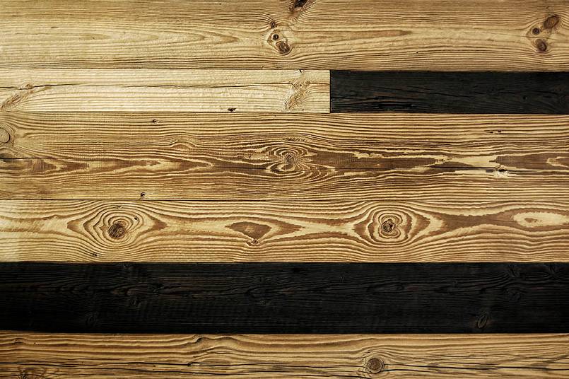 Dekor ścienny ze starego drewna - czarny Dekory ścienne ze starego drewna