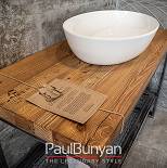 Konsola pod umywalkę ze starego drewna i metalu Dostępne od ręki