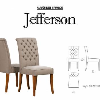 Krzesło do jadalni i salonu JEFFERSON