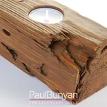 Unikatowy świecznik ze starego drewna Świeczniki drewniane ze starego drewna