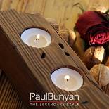 Unikatowy świecznik ze starego drewna Świeczniki drewniane ze starego drewna