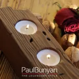 Unikatowy świecznik ze starego drewna Świeczniki drewniane ze starego drewna