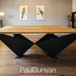 Stół ze starego drewna i metalu BROOKLYN Stoły ze starego drewna i metalu