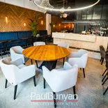 Okrągły stół drewniany ze starego drewna i metalu DALLAS Stoły do restauracji i kawiarni