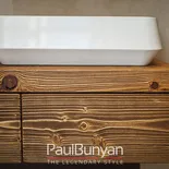 Wisząca szafka pod umywalkę ze starego drewna Szafki łazienkowe ze starego drewna