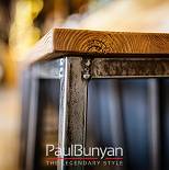 Hoker drewniany ze starego drewna i metalu Krzesła z drewna i metalu