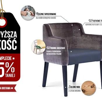 Krzesło do jadalni i salonu TRUMP