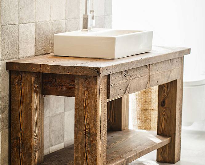 Szafka pod umywalkę ze starego drewna - model FLORYDA Szafki łazienkowe ze starego drewna