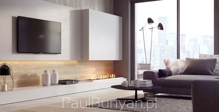 Ściana telewizyjna w salonie - aranżacje i inspiracje z użyciem desek drewnianych!